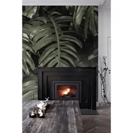 tapeta-scienna-zielone-liscie-bananowca-208x146-cm
