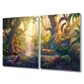 deska-do-kuchni-2x40x52-fantasy-las-rzeka-kwiaty