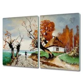 deska-kuchenna-2x40x52-z-grafika-wies-chata-drzewo