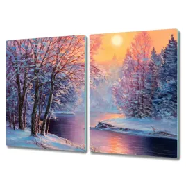 deska-ze-szkla-2x40x52-cm-zima-rzeka-drzewa-slonce