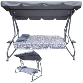 hustawka-ogrodowa-textylina-2x1-wzor-szara-100x185cm-siedzisko-ogrodowe