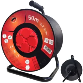 przedluzacz-bebnowy-na-bebnie-budowlany-4-szt-gniazd-czarny-50m-3x25