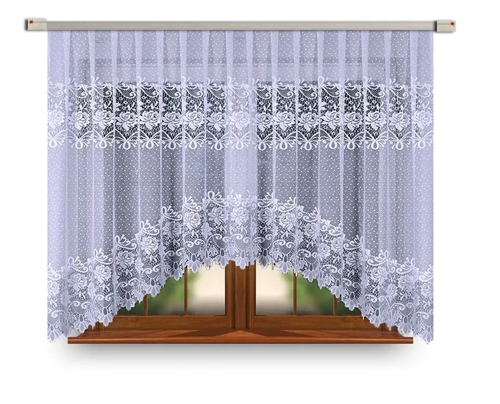 FIRANKA GOTOWA ŻAKARDOWA 17480 ŁUK 160X300 FIRANA