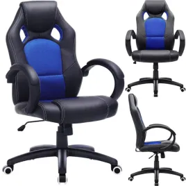 fotel-gamingowy-songmics-obrotowy-regulacja-wysokosci-skora-sztuczna-150kg