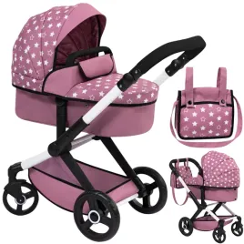 wozek-dla-lalek-w-gwiazdki-spacerowy-spacerowka-nowoczesny-elegancki-rozowy