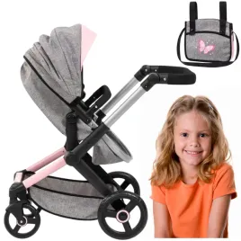 wozek-dla-lalek-spacerowy-spacerowka-gondola-z-torba-szaro-roz-zestaw-2w1