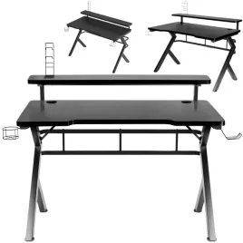 biurko-gamingowe-mlodziezowe-z-nadstawka-uchwyty-czarne-120-cm-dla-gracza