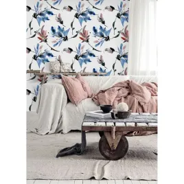fototapeta-akwarelowe-niebieskie-kwiaty-290x290-cm