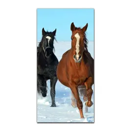 obraz-szklany-scienny-do-kuchni-50x100-zima-konie