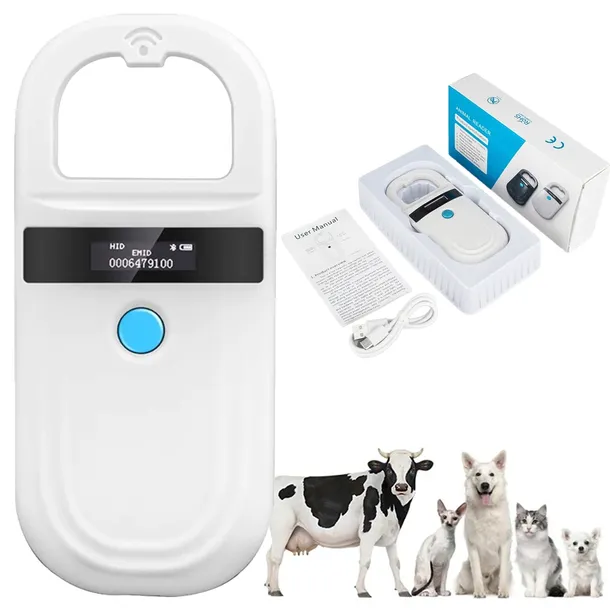 Czytnik Mikrochipów dla Zwierząt RFID Bluetooth Skany FDX-B ISO OLED USB