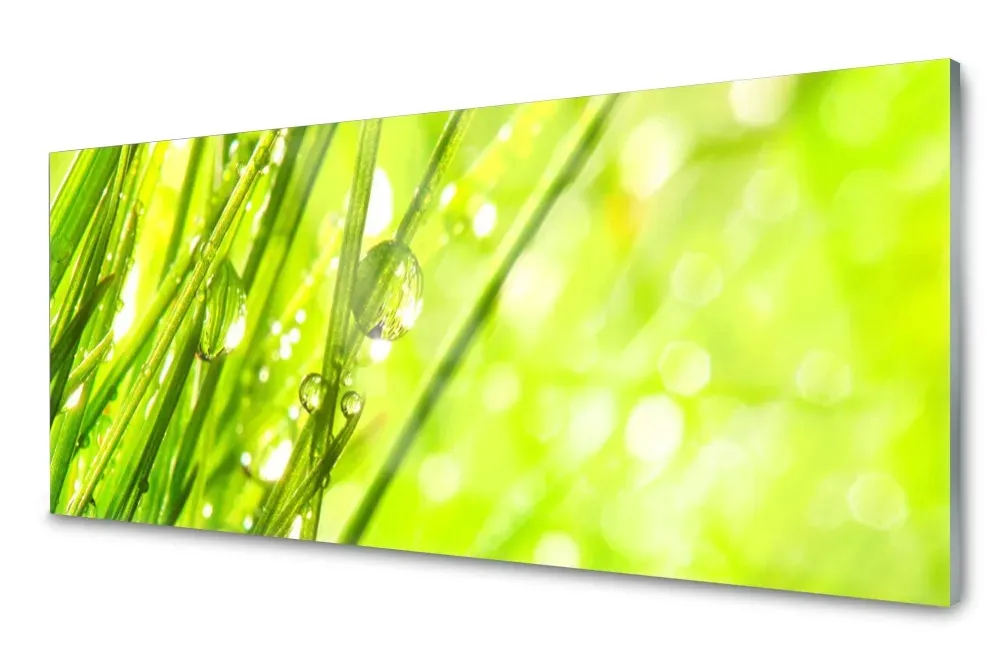 lacobel-panel-szklany-scienny-krople-trawa-120x60-stan-nowy