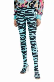 legginsy-damskie-desigual-ze-stopami-nadruk-zebra