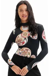 body-damski-desigual-pacs-czarne-z-dlugim-rekawem