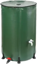 dehner-beczka-na-deszczowke-skladana-o60-cm-pojemnosc-200l-kran-zielona
