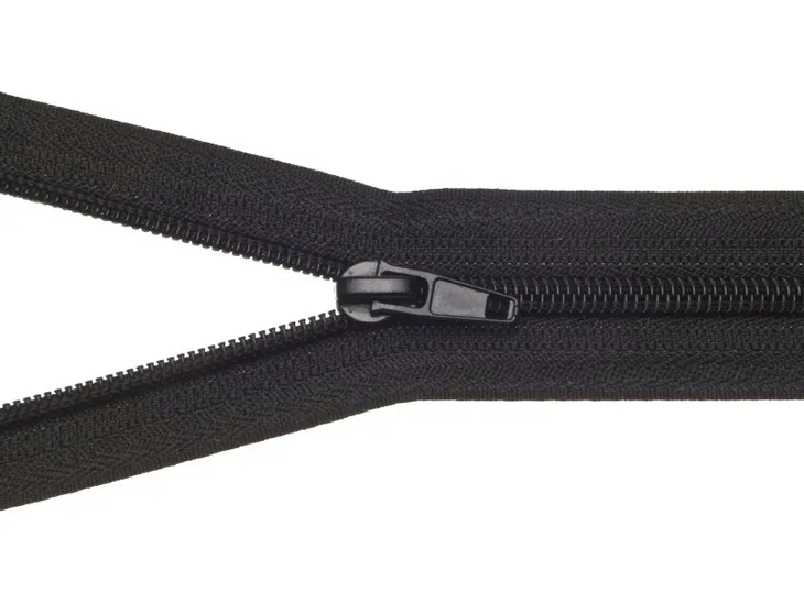 Zamek błyskawiczny spiralny 35 cm #5 rozdzielczy auto lock Czarny