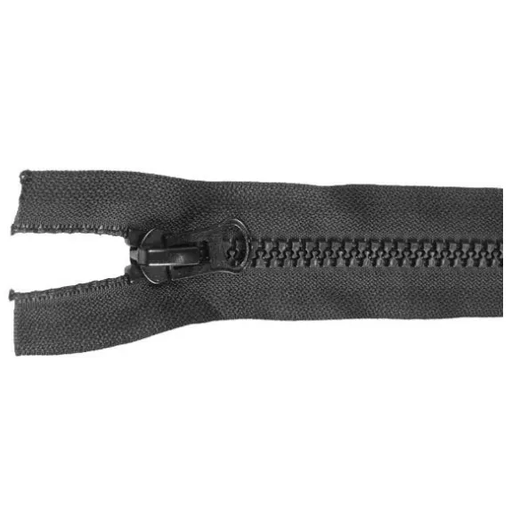 Zamek błyskawiczny 75 cm kostkowy #8 rozdzielczy autolock Czarny do kurtki