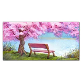 panel-hartowany-lawka-drzewo-kwiaty-woda-120x60-cm