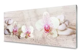 fotoobraz-na-szkle-storczyk-orchidea-piasek-125x50