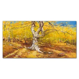 panel-szklany-do-kuchni-las-jesien-liscie-120x60