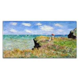 obraz-na-plotnie-klif-morze-claude-monet-140x70-cm