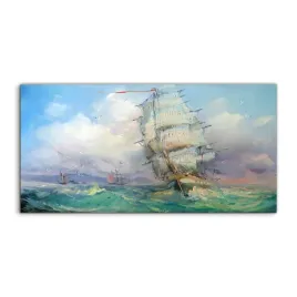 obraz-akryl-140x70-nowoczesny-ocean-statek-sztorm