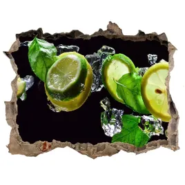 naklejka-3d-dziura-na-sciane-limonka-i-cytryna