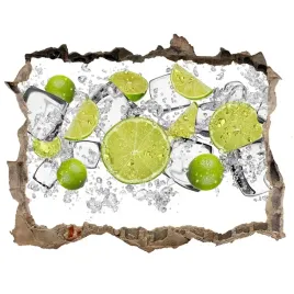 naklejka-3d-dziura-na-sciane-limonka-kostki-lodu