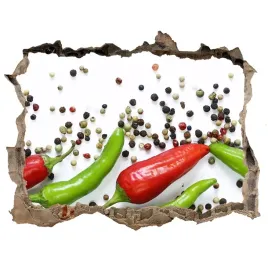 naklejka-3d-dziura-na-sciane-papryczki-chilli