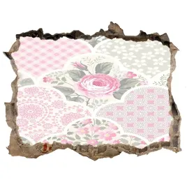 naklejka-3d-dziura-samoprzylepna-roze-i-ornamenty