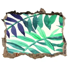 okleina-3d-dziura-na-sciane-tropikalne-liscie