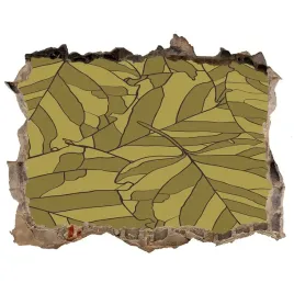 okleina-3d-dziura-scienna-naklejka-liscie-168x113