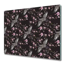 deska-do-krojenia-czaple-i-rozowe-kwiaty-60x52-cm