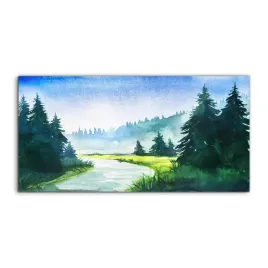 obraz-akryl-140x70-wiszacy-las-jezioro-gory-woda