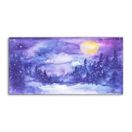 fotoobraz-140x70-nowoczesny-ksiezyc-drzewa-snieg