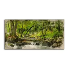 obraz-akryl-140x70-scienny-woda-las-drzewa-natura