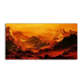 obraz-140x70-nowoczesny-wulkan-gory-ogien-scienny