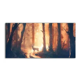 fotoobraz-140x70-z-nadrukiem-krajobraz-jelen-las