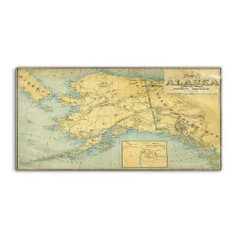 fotoobraz-akryl-140x70-wiszacy-mapa-alaska-vintage