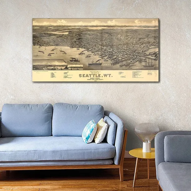 obraz-akrylowy-140x70-scienny-morze-mapa-seattle-format-poziomy