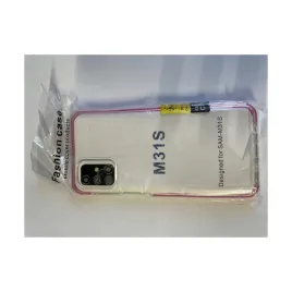 etui-do-samsung-galaxy-m31s-przezroczyste-silikonowe-z-rozowa-ramka