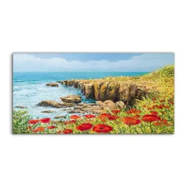 fotoobraz-140x70-na-sciane-klif-maki-kwiaty-lato