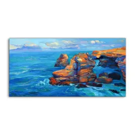 obraz-140x70-z-nadrukiem-monet-klif-ocean-scienny