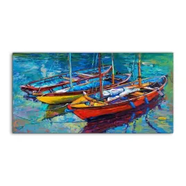 fotoobraz-akryl-140x70-wiszacy-jezioro-morze-lodka