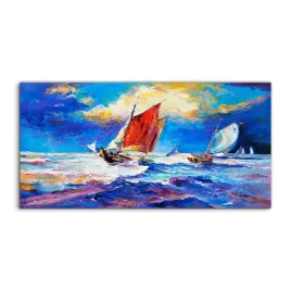 fotoobraz-140x70-na-sciane-statek-fale-ocean-morze
