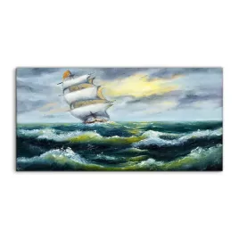 obraz-akryl-140x70-scienny-fale-morze-statek-ocean