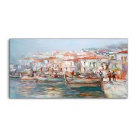 obraz-140x70-nowoczesny-statki-wyspa-port-wiszacy