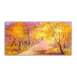 obraz-akryl-140x70-scienny-abstrakcja-liscie-las