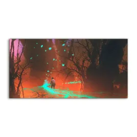 obraz-140x70-scienny-dziecko-most-fantasy-wiszacy