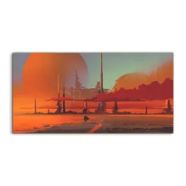 obraz-akryl-140x70-wiszacy-scifi-pustynia-ksiezyc