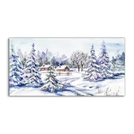 obraz-akryl-140x70-na-prezent-akwarele-wioska-wies